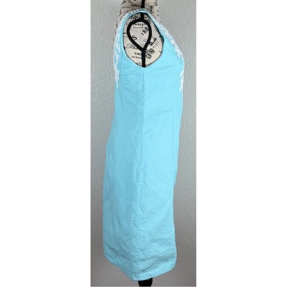 Lilly Pulitzer - Women's Gabby Shift Dress with Coral Detail Blue, size 2 - Picture 5 of 15
